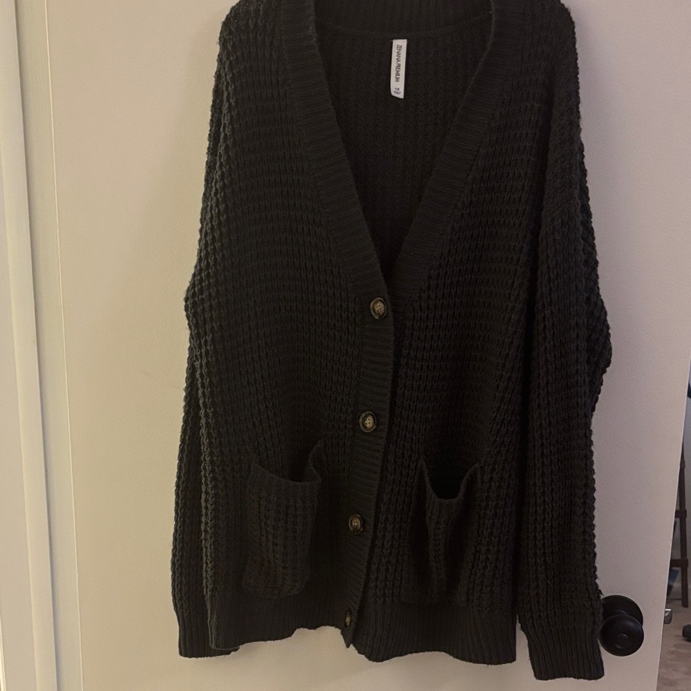 Grey Knit Cardigan